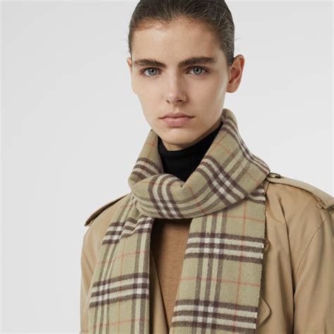 burberry light check scarf green|burberry check scarf men.